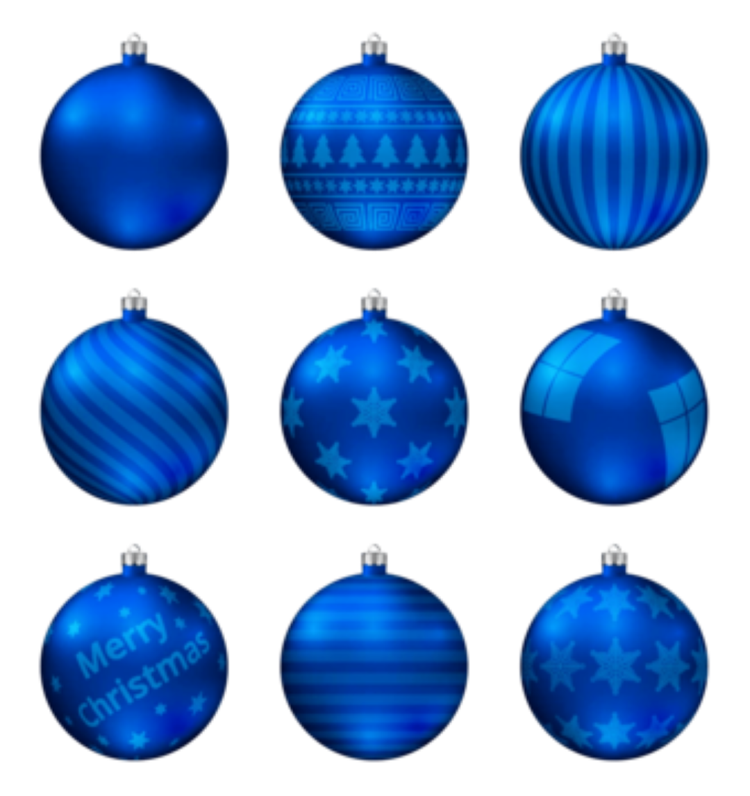 5CM CHRISTMAS BAUBLES BLUE 20PCS/SET